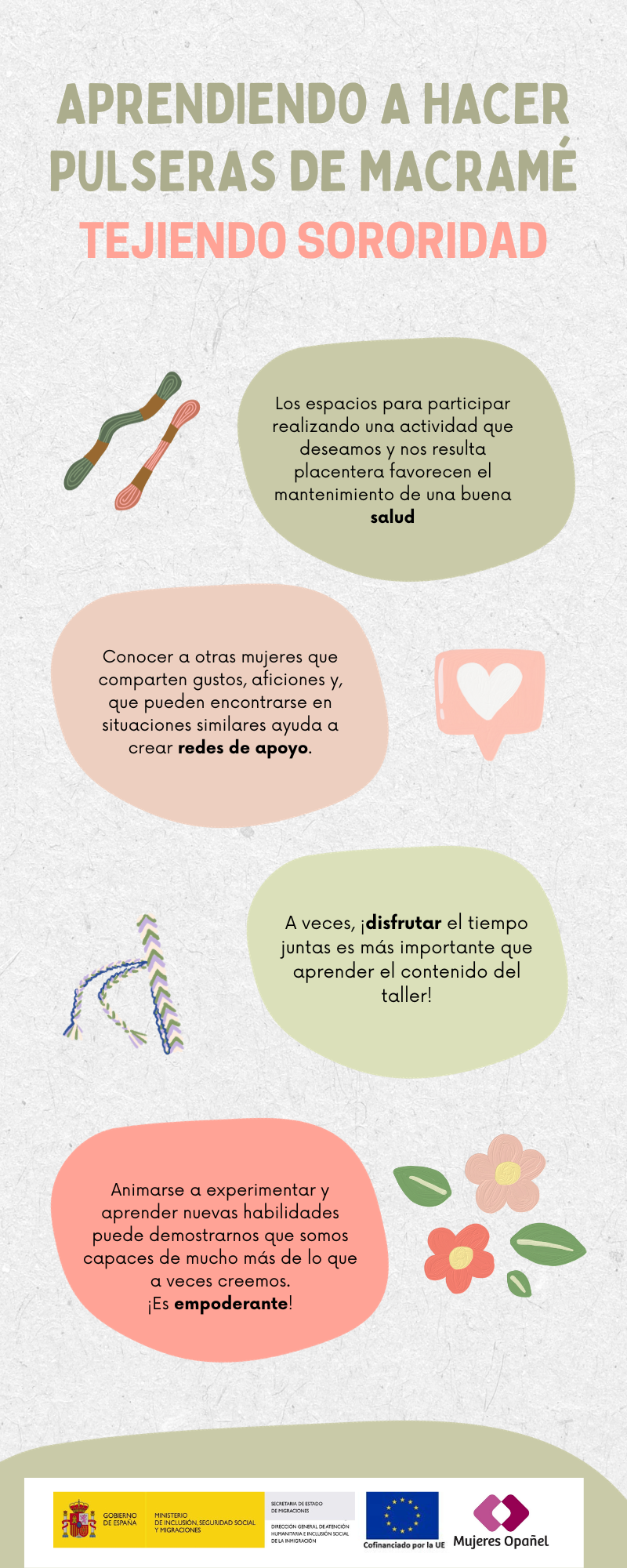 Lee más sobre el artículo Aprendiendo a hacer pulseras de macramé